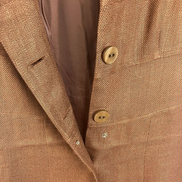 Body English Midi Dress 6 Vintage Brown 90s Button Sheath Retro Mod Office - Picture 4 of 10